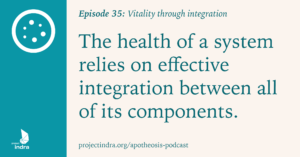 Apotheosis episode 35: Vitality through integration. The health of a system relies on effective integration between all of its components.