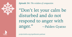 Apotheosis episode 34: the wisdom of compassion. "Don't let your calm be disturbed and do not respond to anger with anger." ~Palden Gyatso